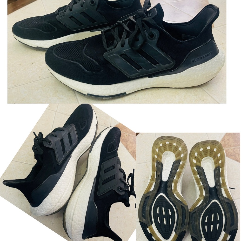 Adidas Ultraboost Black and White Running Shoes size 10